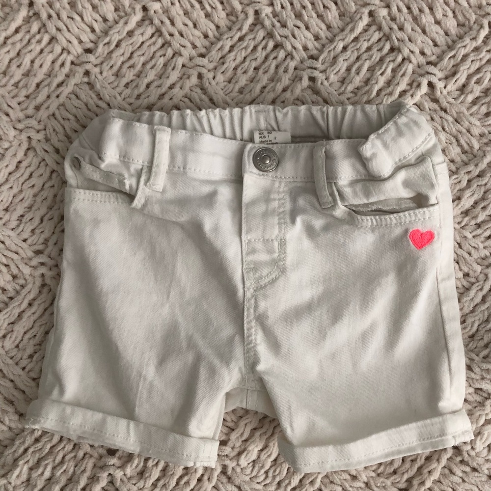 GAP White Jean Shorts 9-12 months
